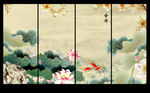 荷花国画