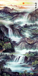 山水招财画