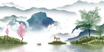 发财鹿 发财树 现代简约 中式