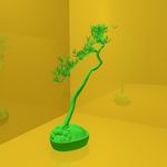 花草模型 花盆模型 绿叶 植物