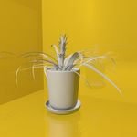 花草模型 花盆模型 绿叶 植物