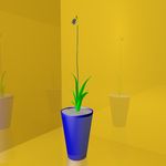 花草模型 花盆模型 绿叶 植物