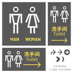 洗手间标识牌