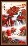 竖幅山水画
