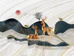 新中式装饰画背景墙