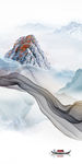 线条风景山水国画 TIF分层
