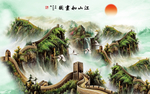 万里长城万里雄风背景墙