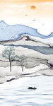 高档玄关水墨山水 tif分层