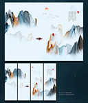 背景墙 新中式无框画