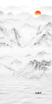 新中式玄关石纹山水