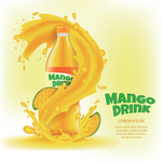 果汁广告 果汁海报 芒果 橙汁