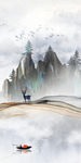 新中式玄关新山水画 TIF分层