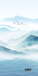 中式山水意境画 TIF分层