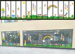 幼儿园玻璃背景图案图片