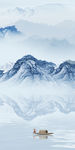 中式玄关画山水画 TIF分层