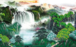 电视背景 山水国画