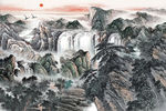 电视背景 山水国画
