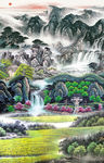 玄关国画山水