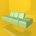 沙发模型 休闲座椅 C4D模型
