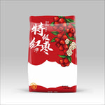 红枣包装袋设计平面展开图