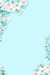 小清新纯洁白色花朵海报背景