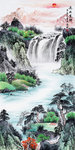 山水招财画