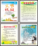文明校园纪律行为习惯展板