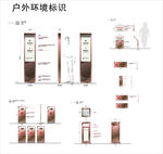 小区户外环境标识一套 电镀高端