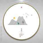 背景山水画