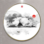 中式山水壁画