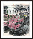 竖幅山水画