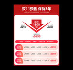 双11预售详情页 曲线图