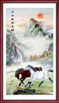 竖幅山水画