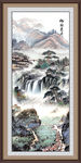 竖幅山水画