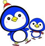 卡通可爱小企鹅 矢量图