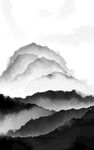 山川水墨客厅水墨装饰画