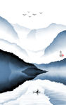 抽象山水装饰画