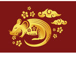 新年快乐鼠年大吉矢量素材元素
