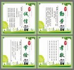 校园展板 诚信勤劳节俭孝敬