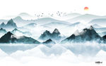 水墨 爆款山水画 TIF分层
