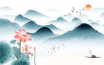 新中式极品山水画 TIF分层