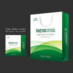 绿色手提袋 手提袋设计 手提袋