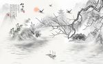 山水情电视背景墙