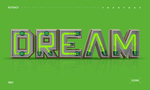 DREAM立体字