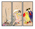 兰花仕女图