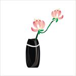 黑色花瓶