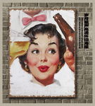 怀旧复古欧美美女装饰画