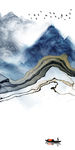 线条山水风景玄关 TIF分层