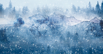 松林雪山