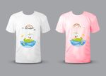 卡通鳄鱼儿童T恤图案设计